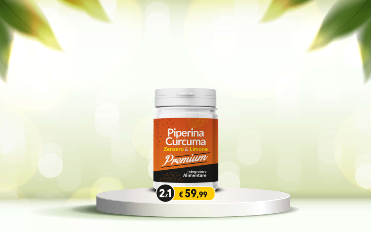 Prova Piperina e Curcuma Premium per un detox naturale e benessere intestinale