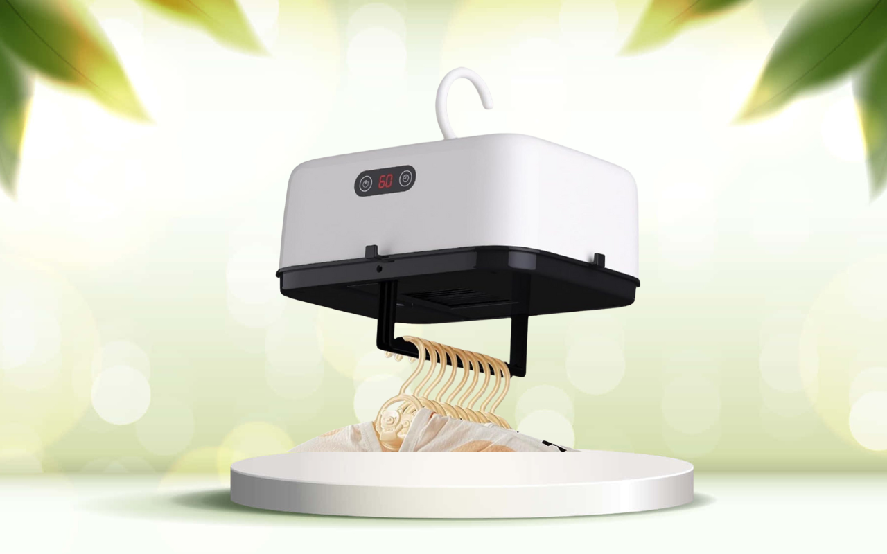 Scopri l’asciugatrice portatile compatta: asciuga ovunque e risparmia spazio